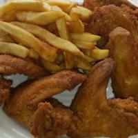 Whole 10Pc Wings Dinner · served with fries and bread
