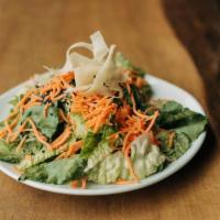 Yokozuna House Salad  · Romaine, carrots, crispy noodles, sesame seeds, ginger vinaigrette