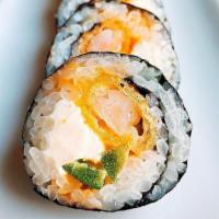Golden Driller Roll · Tempura shrimp, jalapeño and cream cheese with spicy mayo.