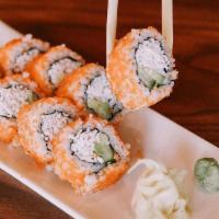 California Roll · Crab mix, cucumber, avocado and choice of masago or sesame seeds.