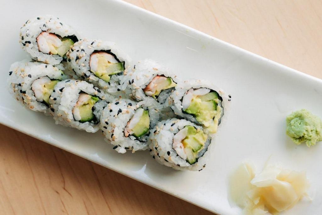 New York Roll · Ebi shrimp, cucumber, avocado and choice of masago or sesame seeds.