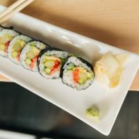 Veggie Roll · Cucumber, avocado, asparagus, sprouts, and bell peppers.
