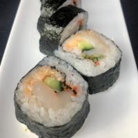 *Spicy Scallop Roll · With cucumber, scallions, spicy mayo and shichimi pepper.