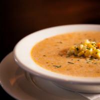 Shrimp And Crab Bisque · Corn and red peppers