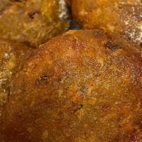 Aloo Tikki · Potato patties with robust flavor of ginger and cilantro.