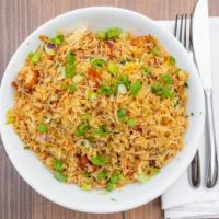 Fried Rice · Steamed rice wok tossed with a choice of veg, chicken or shrimp.
