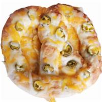 Jalapeño Cheese Pretzel · Original jumbo soft pretzel topped with jalapeño and cheese.