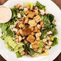 Grilled Chicken Caesar · Romaine, Croutons, Shredded Parmesan, and Caesar Dressing