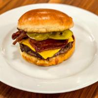 City Line Smashburger · Brioche Bun, 4oz. Beef Patty, American Cheese, Bacon, Pickles, Diced Red Onion, Dijonnaise. ...