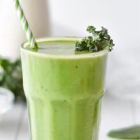 Tropical Supper Greens · Avocado, spinach, kale, pineapple, mango, and peach.