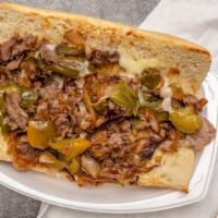 Philly Steak · Grilled onions peppers mushrooms mozzarella cheese