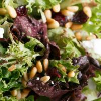 House Salad (Side) · Field Greens, Goat Cheese, Sun-dried Cranberries, Toasted Pine Nuts,  Balsamic Vinaigrette