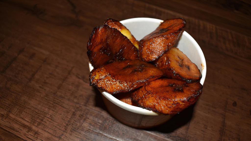 Fried Plantains · Vegan. Sweet plantains sliced and fried.