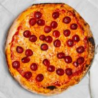 Diavola · Mozzarella, Pepperoni, Onions & Crushed Red Pepper Flakes