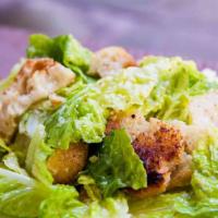 Caesar Salad · Fresh cut Romaine lettuce with seasoned croutons and fresh shaved parmesan cheese.   Authent...