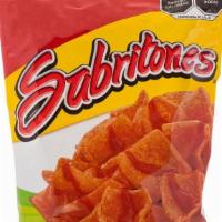 Sabritones Preparados (Jumbo) · Jumbo Bag Imported Mexican Chips- with lettuce, tomatoes, onions, crema, cheese, and, Valent...
