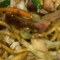 Lo Mein · Large,
Choice of shrimps, beef, chicken, BBQ pork or vegetable.