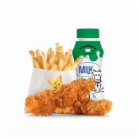 Chicken Tenders Hand-Breaded Kids' Meal · Served with ranch, BBQ, honey mustard.