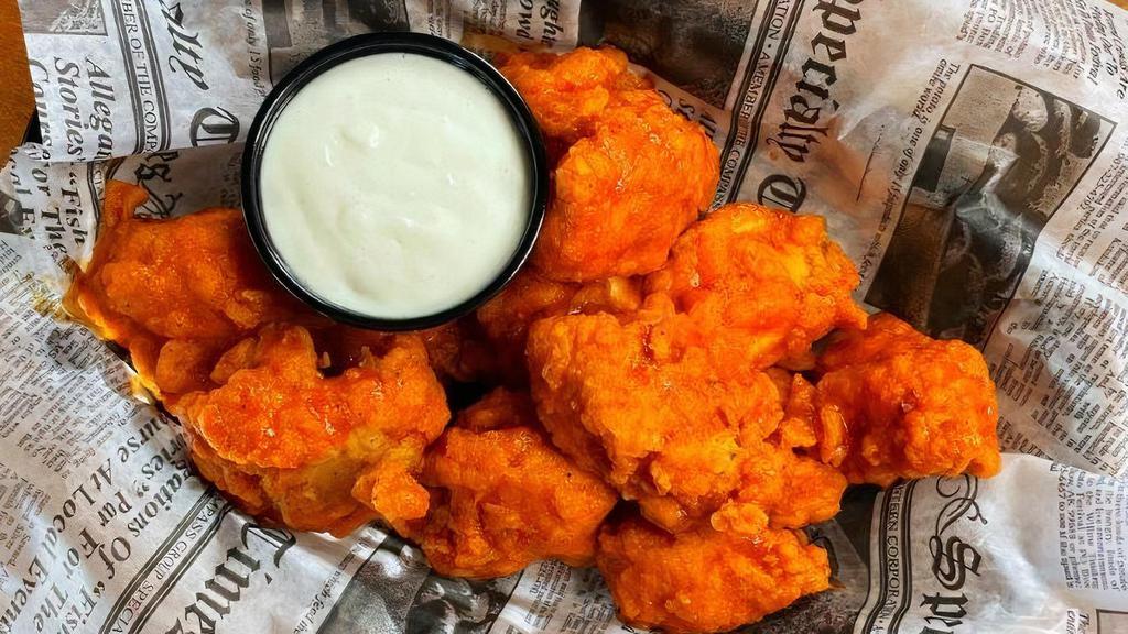12 Boneless Wings (Bone Out) · Tender white meat, grilled or breaded and fried.