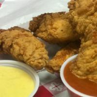 Fried Chicken Tenders  · Crispy, juicy chicken tender filets perfect for any adult or kids!