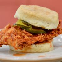 Nashville Sandwich · Fried chicken, hot sauce, honey mustard, b&b pickles.