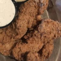 Chicken Tenders · Breaded, Fried Chicken Tenders, to a Golden Brown with Fries