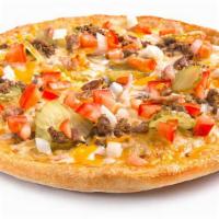 Bacon Cheeseburger · Sarpino's traditional pan pizza baked to perfection and topped with crispy bacon, lean groun...
