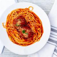 Spaghetti & Meatballs · With house sauce.