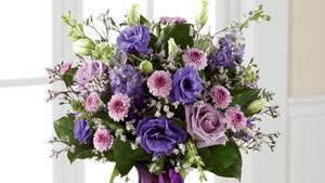The Ftd® Blooming Visions™ Bouquet · B23-5148. Elegant and chic, this flower bouquet is laced in lavender to send your love, kind...