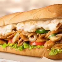 Philly Chicken Sandwich · Lettuce, tomato, green pepper, onion, mushroom, mayo, and cheese.