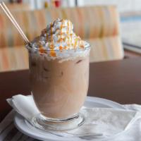 Ice Coffee · French vanilla, hazelnut or caramel.