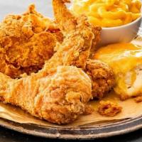 #3 - 4Pc Fried Chicken Combo · All combo meals come with a side, drink and a honey butter biscuit.
