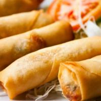 Spring Roll (2) · Cabbage and Other Vegetables Wrapped in Skin Fried In Vegetable Oil.