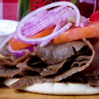 Gyro Or Chicken Pita · Choose between Gyro meat or Marinated Chicken, tomatoes & onions on a pita Tzatziki sauce on...