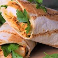 Chicken Wrap · Chicken cooked with onion and green pepper rolled in naan paper.