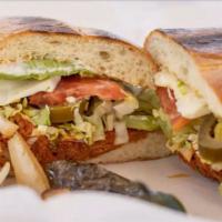 Tortas · Fried beans, mayonnaise, queso fresco, lettuce, tomato, onion, avocado, jalapeños and your c...