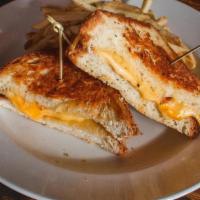 Smoked Gouda Grilled Cheese · Smoked Gouda on fluffy challah bread.
