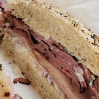 Roosevelt Sandwich · Kosher - pork free; no cheese and meat together. Served with 1/2 lb. of turkey and pastrami....