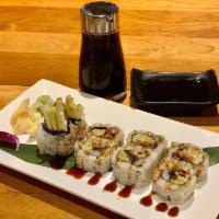 Unagi Cucumber Maki · Grilled eel w. cucumber topped w. marinated sweet soy sauce.