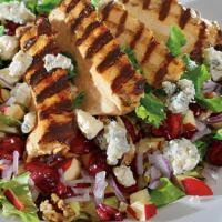 Wisconsin Harvest Salad · We toss fresh greens, apples, dried cranberries and red onions in our fat free raspberry vin...