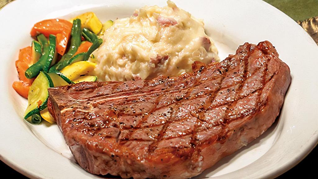 Steaks- T-Bone · All our beef steaks are U.S.D.A. Aged Black Angus Choice Beef.
These items that are ordered rare or medium rare may be under cooked and will only be served at the consumer’s request. Consuming raw or under cooked meats or poultry may increase your risk of food borne illness.