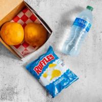 Lunch Box · Choice of 2 kare-wiches, chips, and bottled water. Served warm.