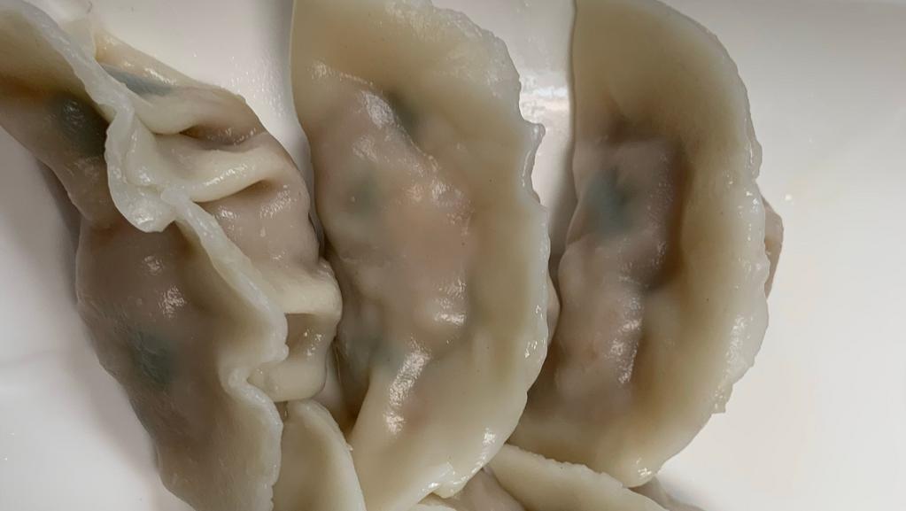 Steamed Dumplings (6 Pcs) / 水饺 · pork and Chinese cabbage and scallion