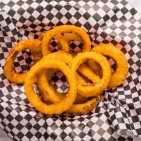 Onion Rings - Double Size · Crispy and flavorful basket of onion rings.