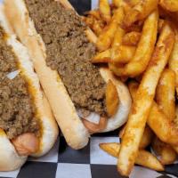 Double Coney Basket · Because they are so good you might need two! Two coney islands, French fries and your choice...