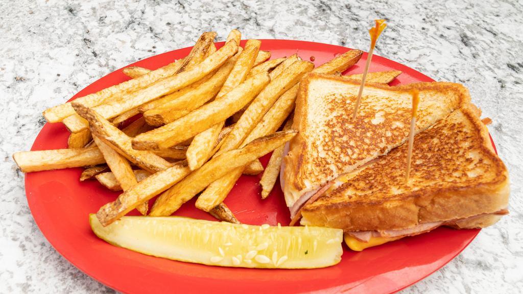 Grilled Cheese · Choice of American, Cheddar, Swiss, Provolone or Pepper Jack served on grilled Texas Toast.