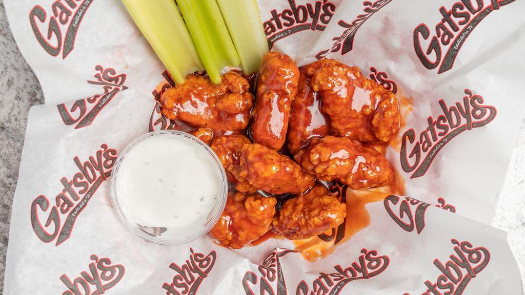 Boneless Wings · 8 wings with your choice of sauce.