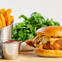 Sandwich And Fries Combo · Choice of chicken sandwich and fries