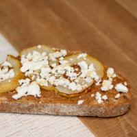 The Goat · Vegetarian. Almond Butter, Roasted Pear, Goat Cheese, Honey.