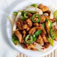 55 Hot And Spicy Chicken Or Pork · Spicy.